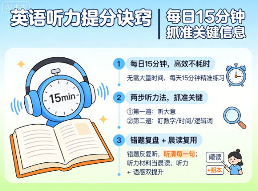 初三英听力提分技巧