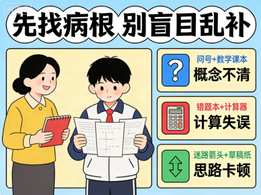 初三数学成绩差怎么补救