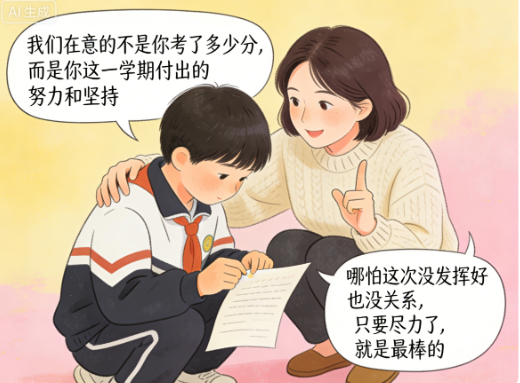还要给孩子传递“结果不重要，努力就值得”的心态