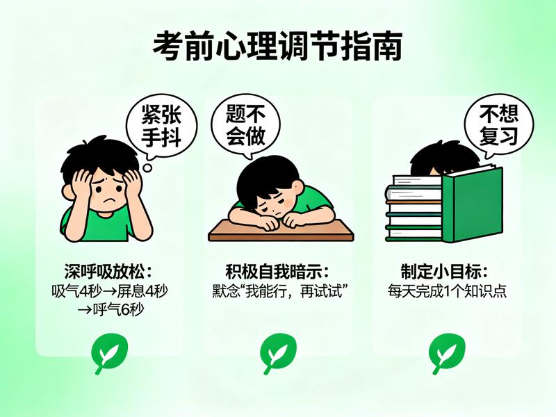 考前心理调节方法信息图
