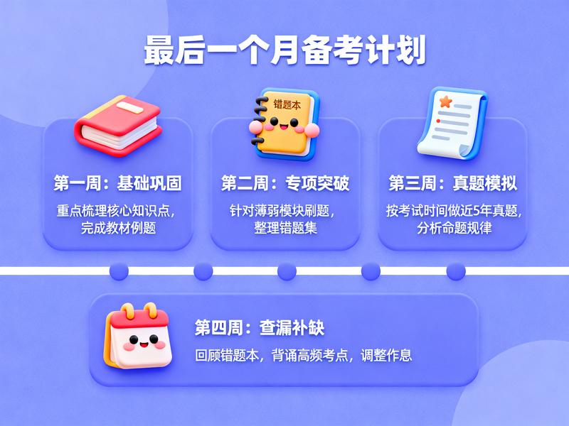 最后一个月备考计划时间轴