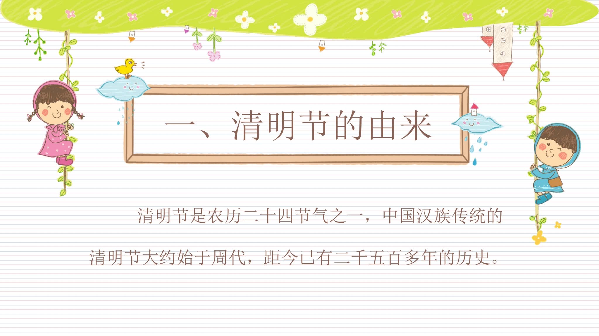 小学生清明节主题班会课件