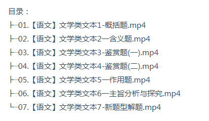 2024中考语文一本通文学类文本讲解视频网盘分享