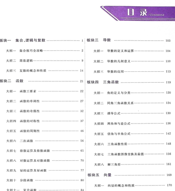 高考数学大招秒杀目录一