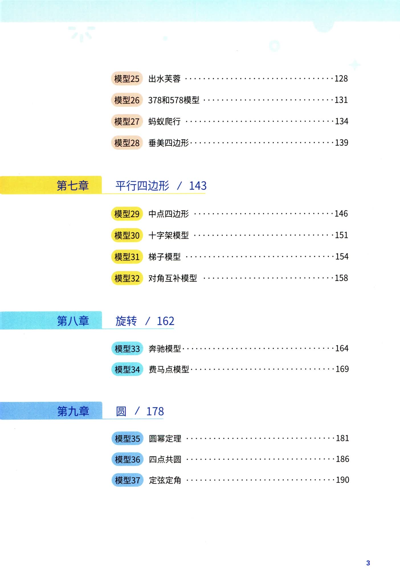 初中几何48模型目录三