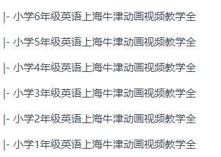 小学1-6年级牛津动画英语教学