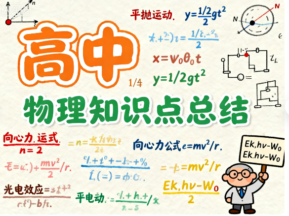 高中物理知识点总结及公式大全电子版百度网盘