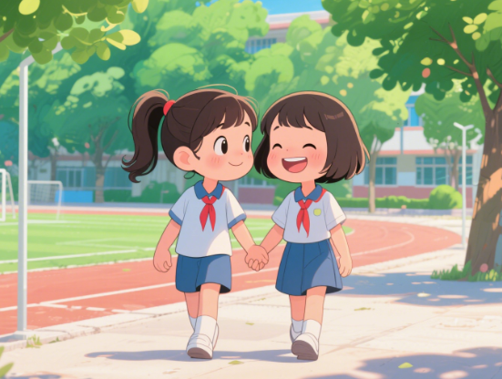 与同学交流