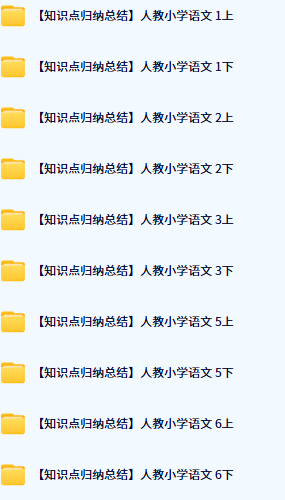 小学语文知识点目录