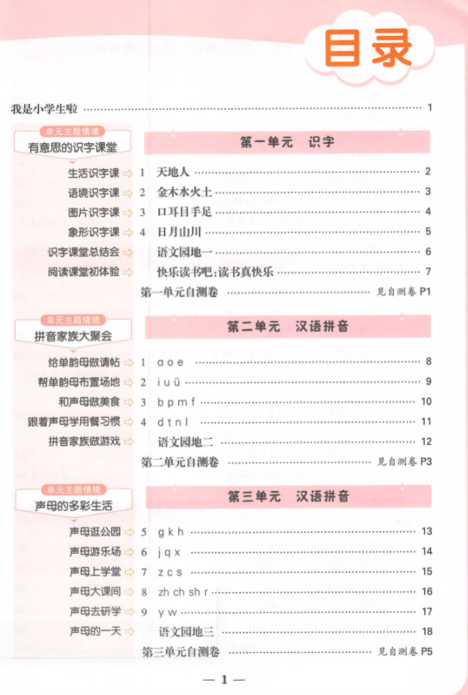 2025秋小白鸥情景题及情景卷一年级目录一