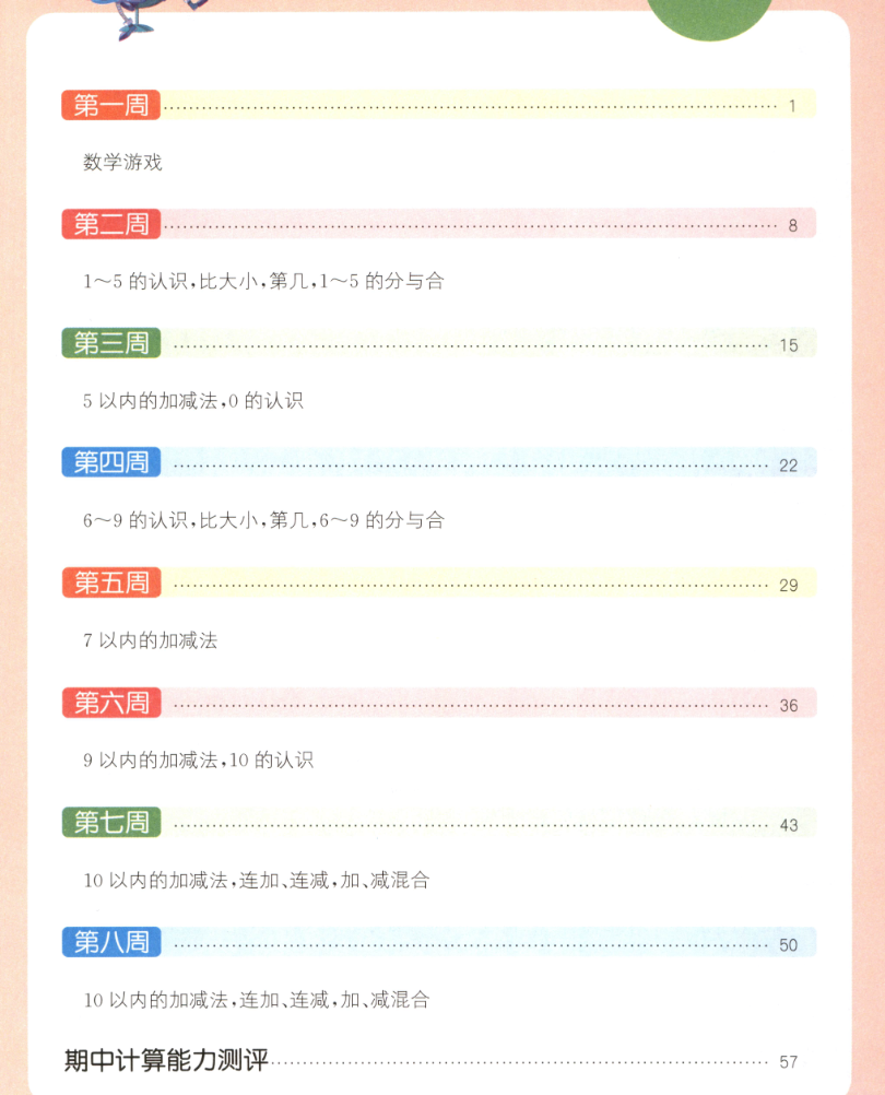 通常学典人教版一年级书目录一